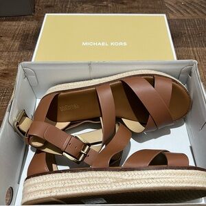 Michael Kors Brown Espadrille Sandals